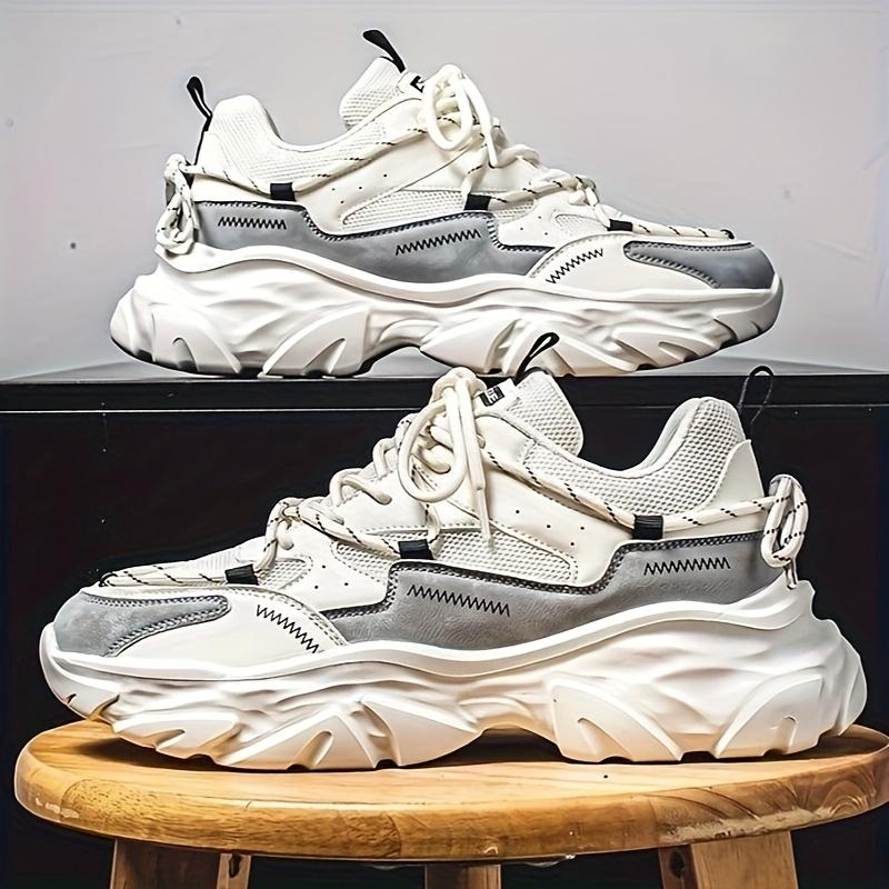 Product Introduction of 2025 New Arrival Men'S Versatile Sports & Casual Sneakers - Mesh High-Top Running Shoes with Stylish Lace-Up Design, Thick Sole for Outdoor Activities & Everyday Wear, Casual Footwear | Trendy Sneakers | Comfortable Footwear 2