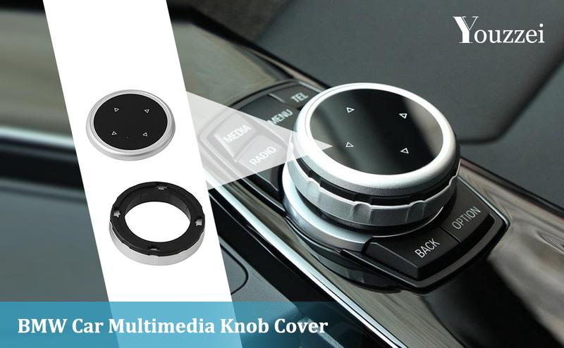 Product Introduction of Car Multimedia Knob Cover, Medium to Large Multimedia Control Button Cover for BMW 1 3 4 5 7 Series X1 X3 X4 X5 X6 F10 F20 F30, ABS Plastic BMW 1 Series Idrive Multimedia Button Cover 0