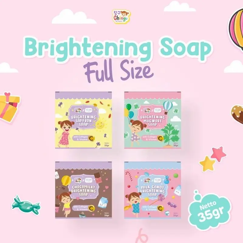 BRIGHTENING SOAP CHINGU BY KIYOWO WITH COLLAGEN & VITAMIN C 35GR
