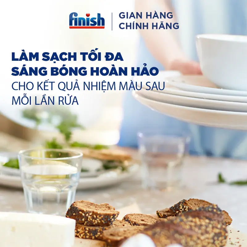 Viên Rửa Chén Bát Hương Chanh Finish Powerball Power Essential Lemon Sparkle - Dạng Thùng 100 viên siêu tiết kiệm 4