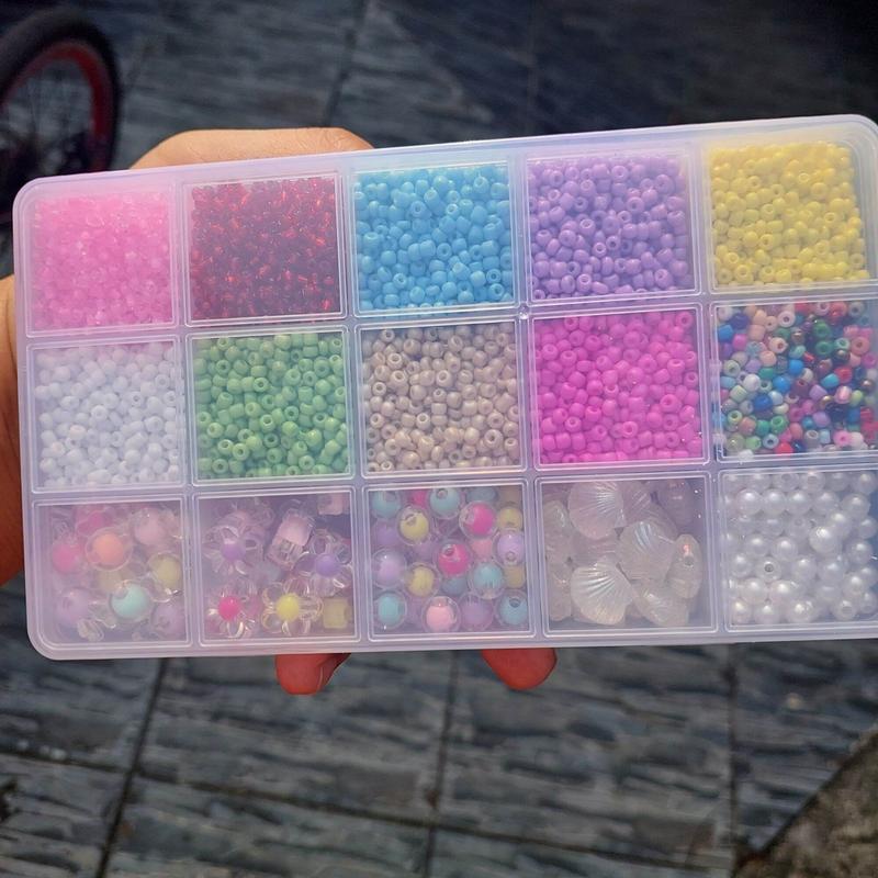 Product Introduction of Murah nursa manik Manik Manik Pasir Mix Saries 8/o 3mm ++ Manik Topping Clear Set Box (Free Senar Elastis)COD 13