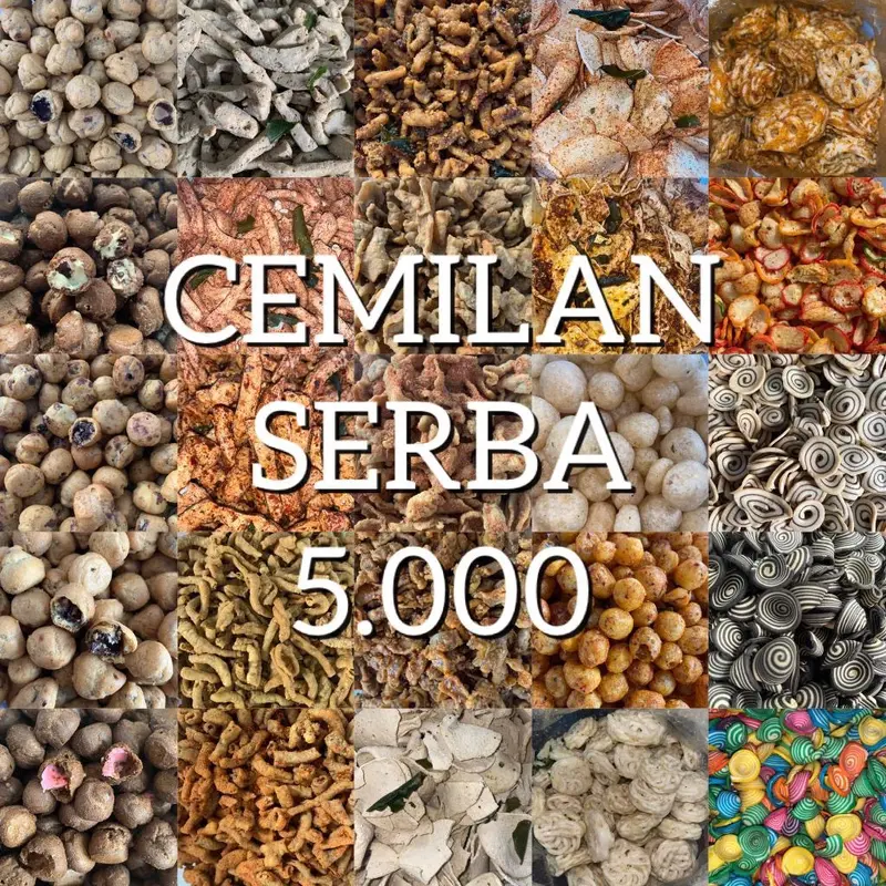 Paket Cemilan Serba 5 ribuan 12 pcs (Dapat 12 Bungkus Cemilan) 0