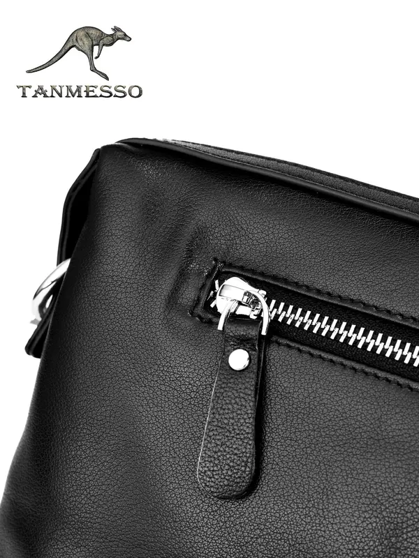Men's Vintage Letter & Kangaroo Design Crossbody Bag, Casual High Capacity Shoulder Bag for Work & Business Travel, Travel Friendly Durable, One-shoulder Bag 7