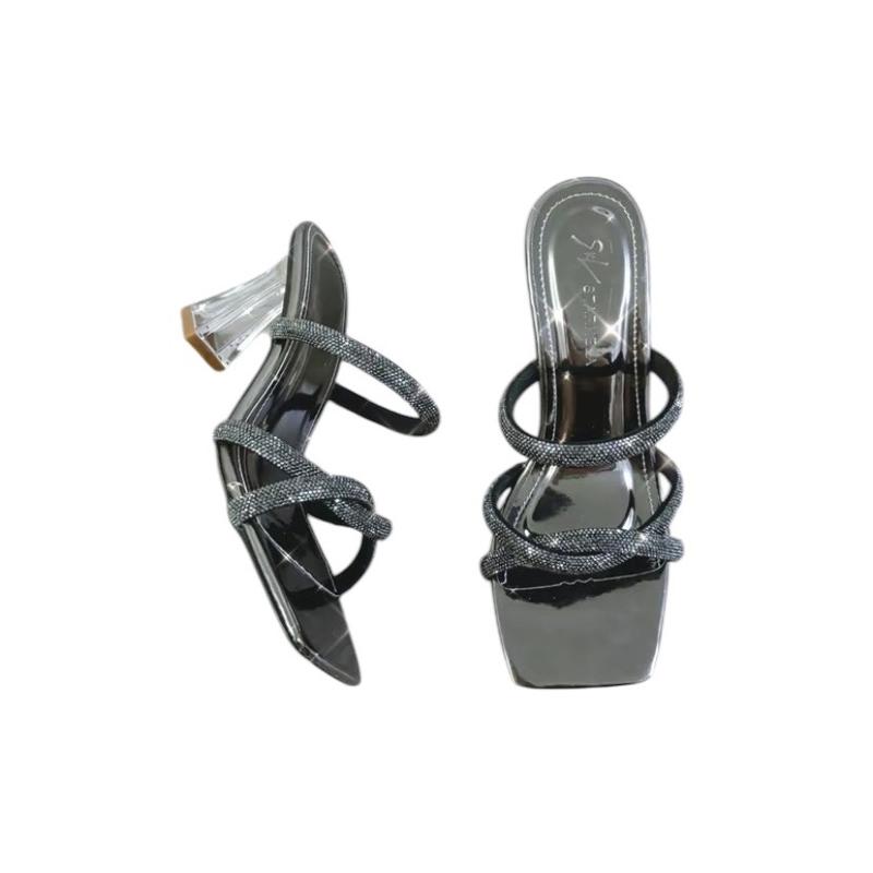 CHL080- Dép cao gót 5-7-9cm quai xoắn G và quai ngang ôm chân mũi vuông - Nữ DéP gó GiàY Shoes