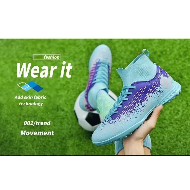 Product Introduction of Size 35-48 Youth Football Boots Spikes Long Spike Football Boots High-Top Football Boots Youth Training Shoes Competition Shoes Sports Shoes Grass Football Boots Land/Short Lawn Five-Made Football Boots Football Sports Shoes Outdoor/Indoor Football Boots 34