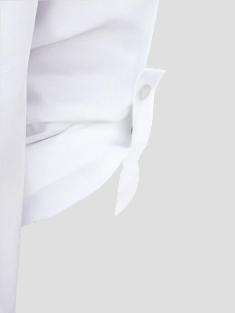 Product Introduction of Women's Plain Button Front Roll Up Sleeve Blouse, Casual Long Sleeve Collared Top for Spring & Fall, Ladies Clothes for Daily Wear 16