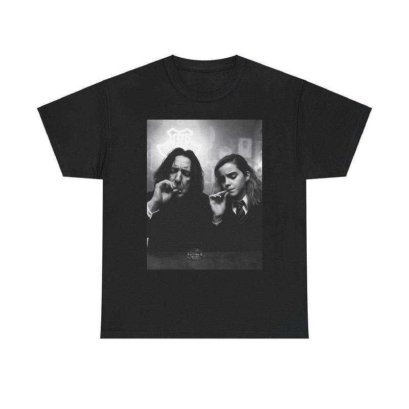 Hermonie and Snape, Harry Potter Meme T shirt Classic Cotton 0