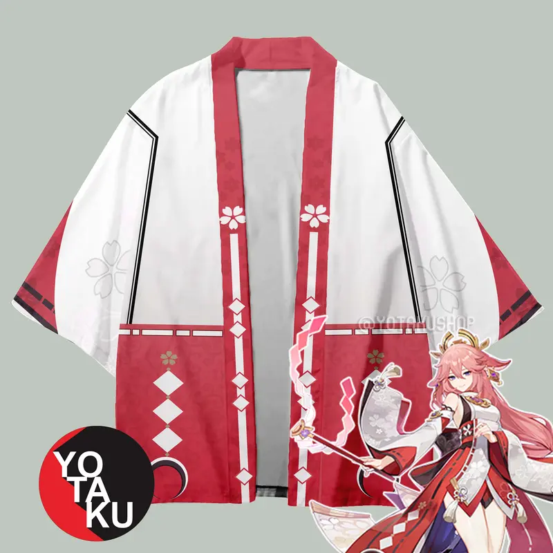 Haori Cardigan Game Genshin Impact Yae Miko Cape Kostum Cosplay Jepang YOTAKUSHOP 2