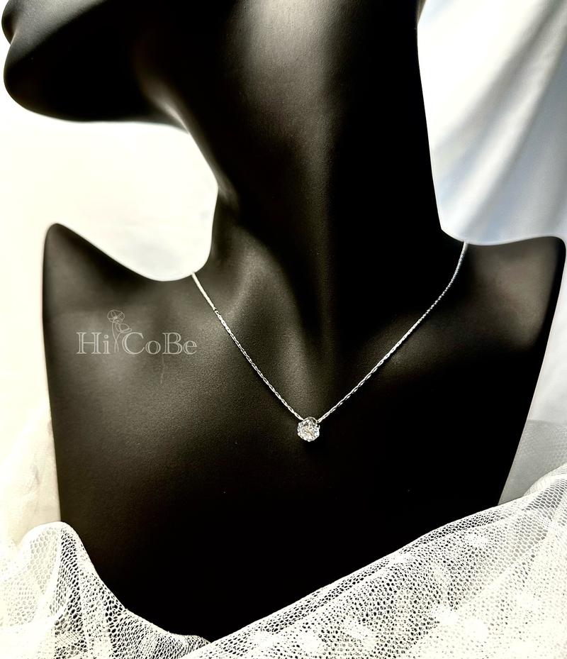Product Introduction of [D031] Dây chuyền Titan Mì Mặt 1 Xoàn Có Chấu_ HiCoBe 3