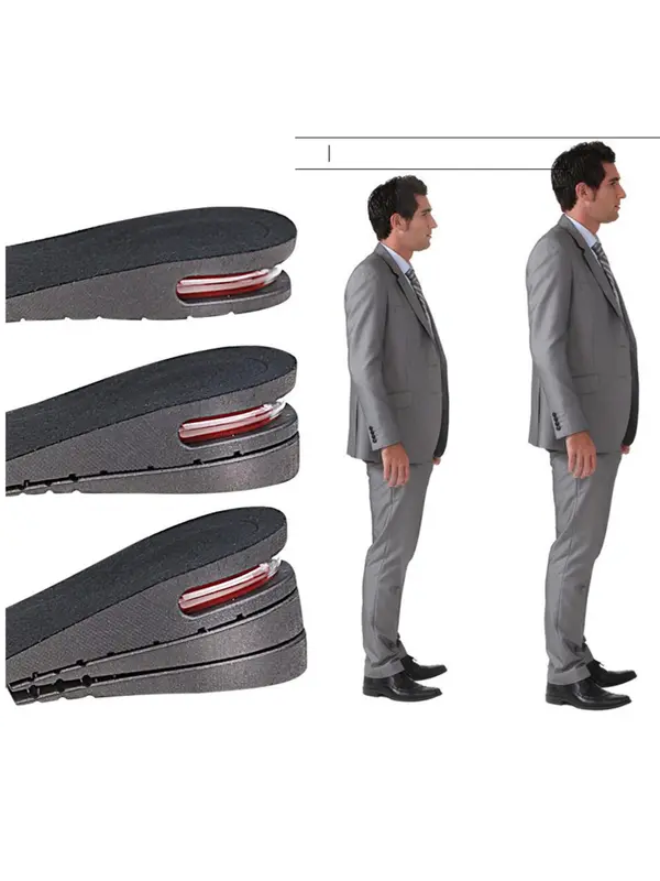 2024 New Summer Invisible Height Designer Increasing Insoles, Air Cushion Half-cushion Shock-absorbing Heightening Insoles, Invisible Heightening Pad, Removable Portable Comfort Height Increasing Insole 3