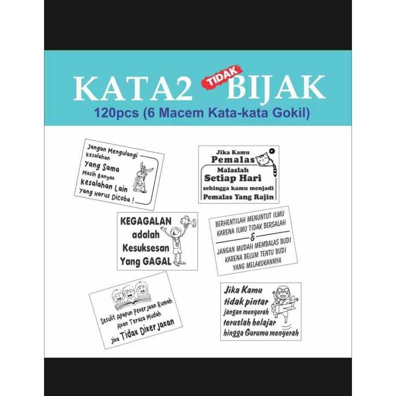 SRTIKER stickers minuman drink transparan kata kata bijak 100pcs MINUMAN 3