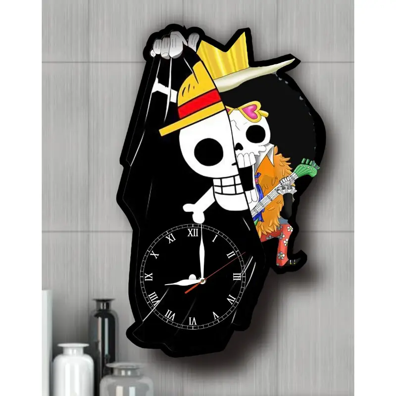 Jam Dinding One Piece All Crew Mugiwara/ Hiasan Kamar Tidur/ Hiasan Ruang Tamu/ Hiasan Ruang Kerja/DLL 8