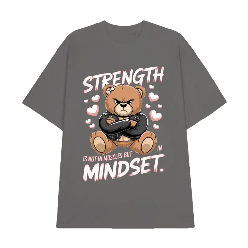 Áo Thun Papilia Teddy Power - Gấu Papilia sức mạnh Form rộng unisex nam nữ cổ tròn chất vải cotton 2c thoáng mát PP02 3