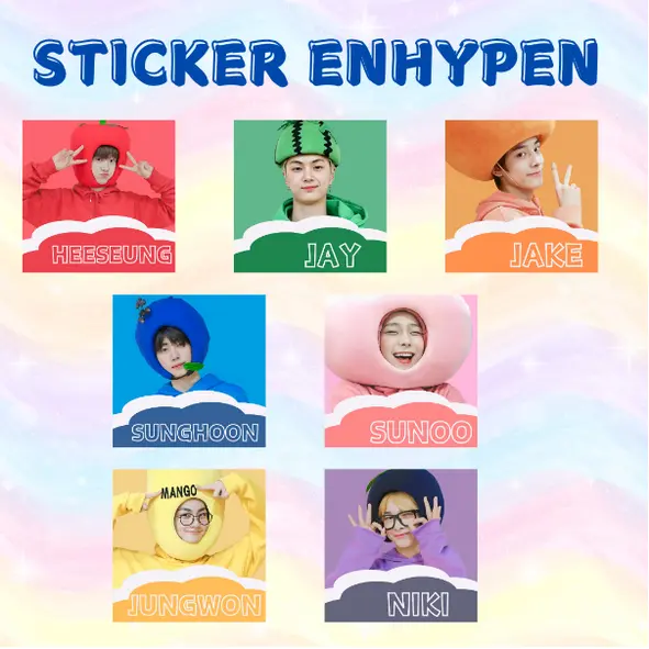 [ SET 10c] STICKER NIÊM PHONG ENHYPEN 2