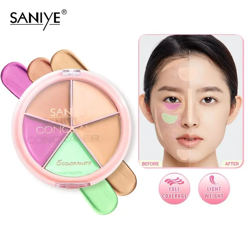 SANIYE [BPOM] Original Matte Concealer Makeup High Coverage 5 Warna Profesional Wajah Makeup R1179 0