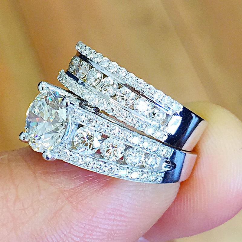 Product Introduction of Bộ Dây Cặp Đôi, Kim Cương Đầy Đủ Sang Trọng, Bộ Nhẫn Đính Hôn Zircon Tinh Tế 11