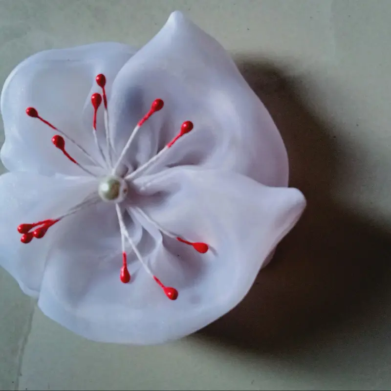 1 pcs jepit rambut wanita organza hias putik Katun Sintetis Santai Harian Clips 0