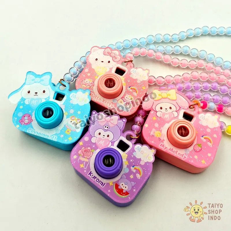 TAIYO Kamera Proyektor Kalung Sanrio Karakter Camera Projector Gambar DIY Guka Gooka Mainan Anak 8