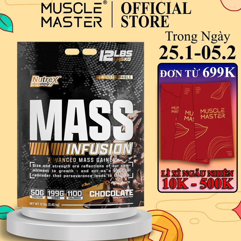 Bột Bổ Sung Dinh Dưỡng NUTREX MASS INFUSION 12LBS (5.4KG)