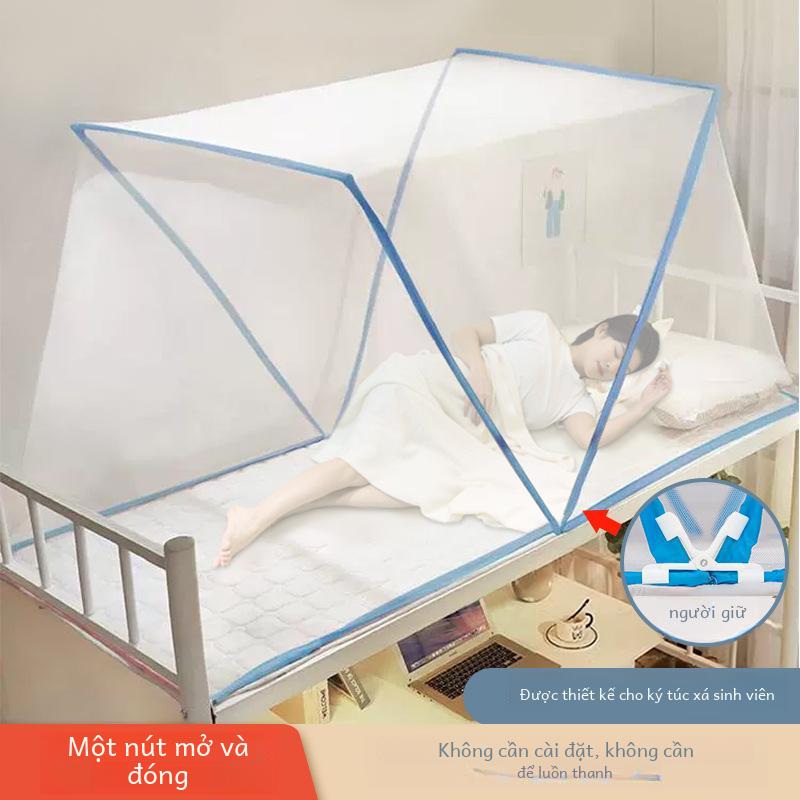 Folding Mosquito Net Miễn phí Cài đặt Tiện lợi Nhà ở Sinh viên Ký túc xá Mosquito Net Đối với trẻ em Người lớn Tiện lợi Single Double 7