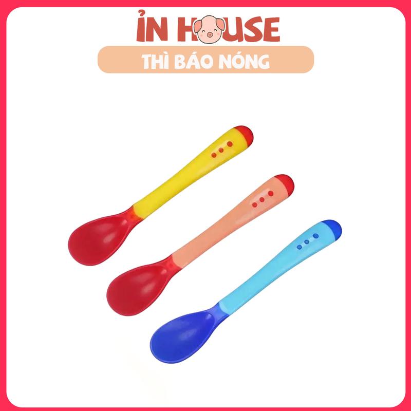 Thìa silicon báo nóng 4m+ cho bé ăn dặm