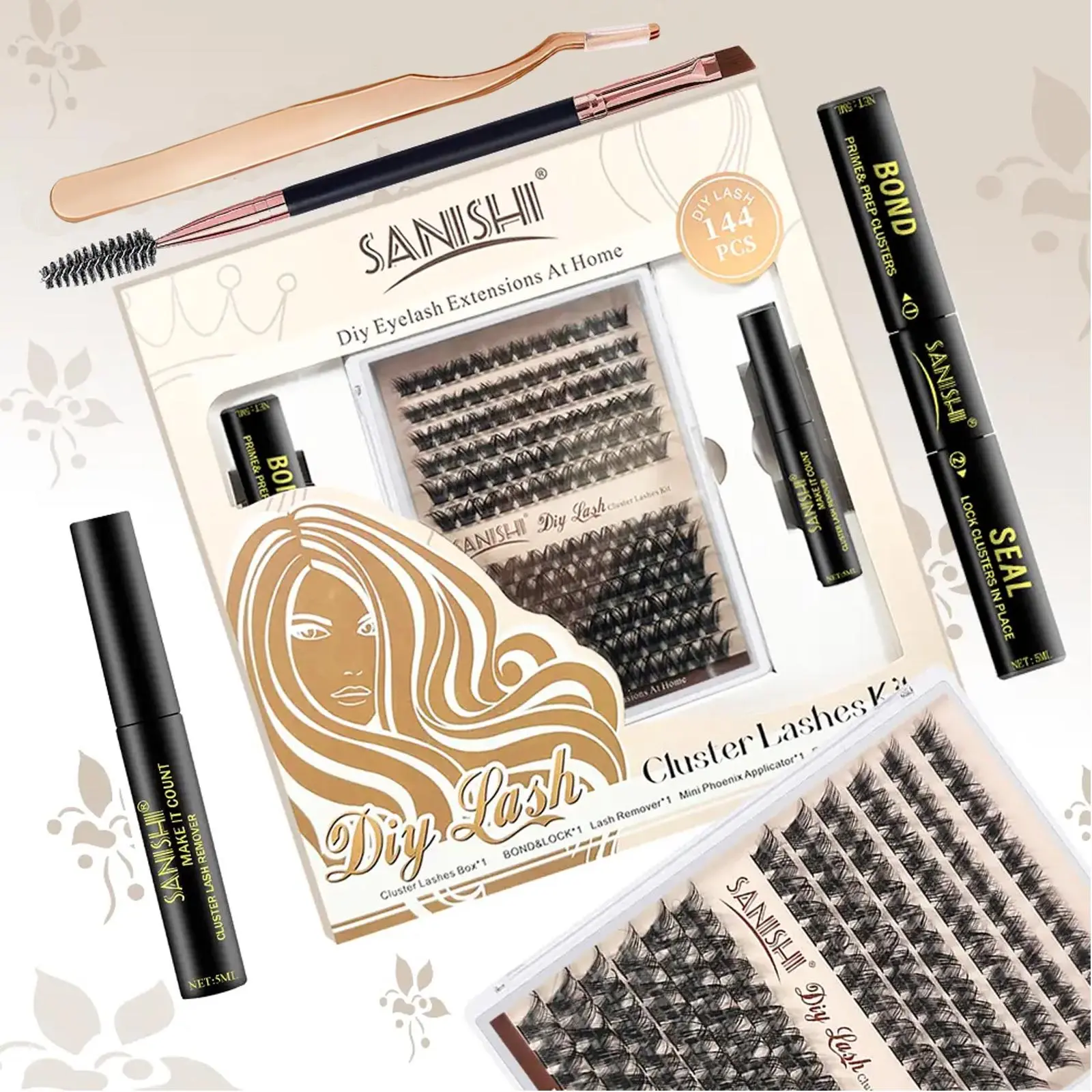 Individual Lash Extensions Kit, 1 Set Eyelash Extension Kit Including