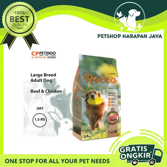 Makanan Anjing Kering Rocco 1,5 kg for Adult Puppy - Dog Food