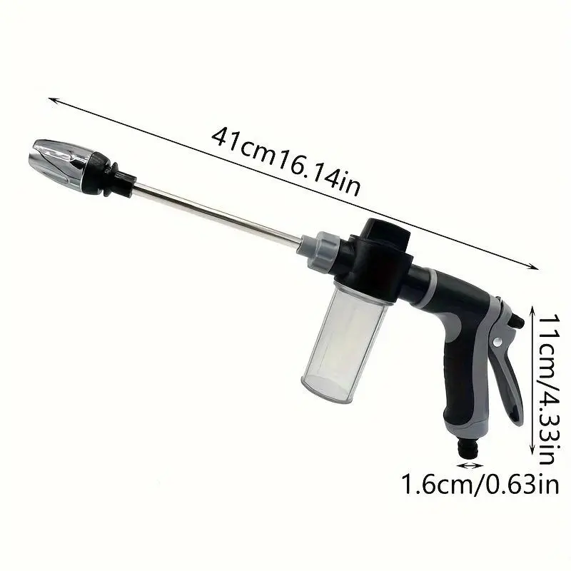 High Pressure Washing Tool with Foam Cannon, Adjustable Nozzle Car Wash Kit, Portable Pressure Washer for Garden, Patio, Driveway Cleaning 1
