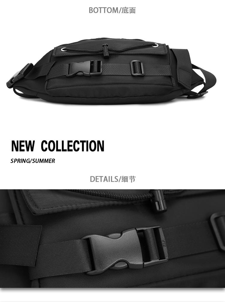 Product Introduction of 2025 New Trendy Crossbody Bag for Men Summer Ins Japanese Style Small Backpack Student Sports Waist Bag Unisex Casual Shoulder Chest Bag 12