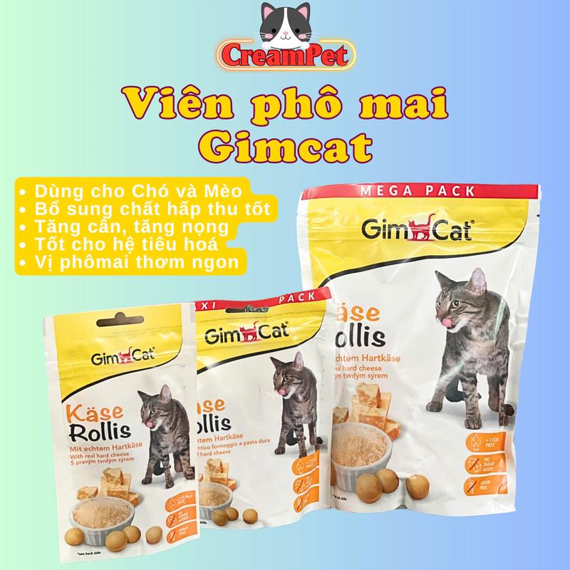 Viên phô mai Gimcat hỗ trợ tăng cân, tăng nọng và tiêu hoá tốt cho chó mèo nhập khẩu từ Đức