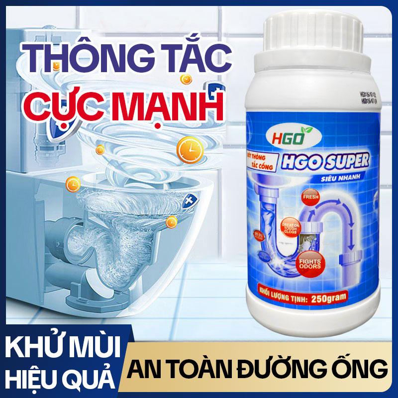 Bột Thông Cống HGO SUPER - Thông Tắc Bồn Cầu, Bồn Rửa Bát, Đường Ống Nhanh Chóng, Hiệu Quả