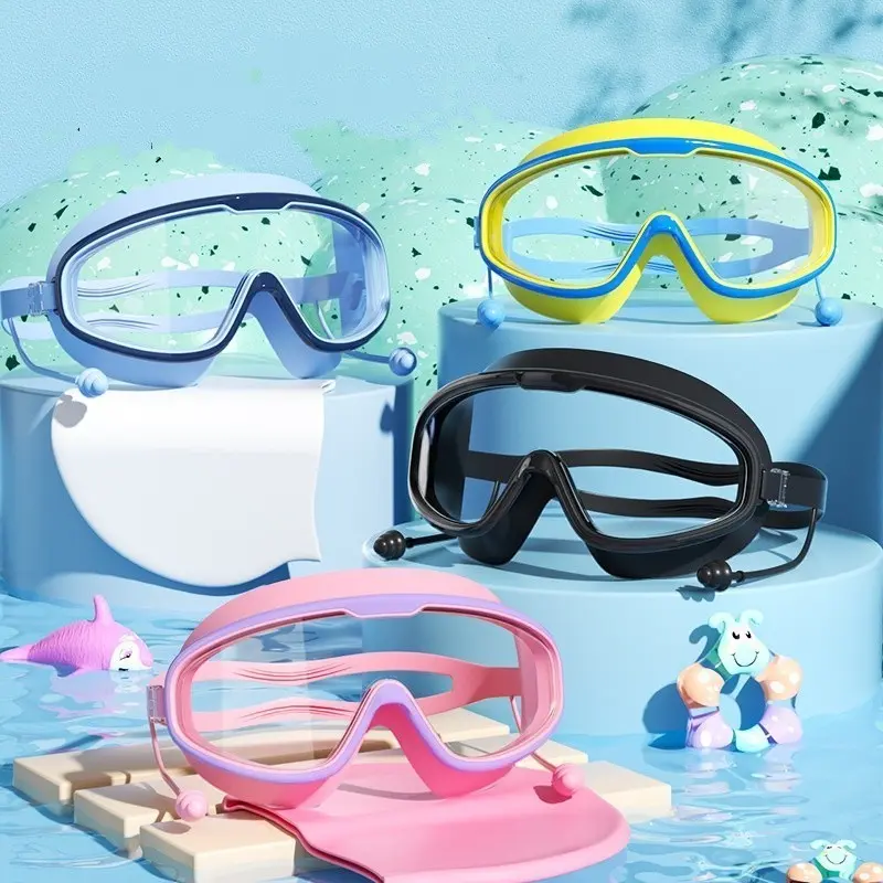 Peralatan Renang /Anak Kacamata Gaya /Kaca Mata Renang Masker Selam Kacamata Snorkeling Kacamata Olahraga Hd Anti Fog Penyumbat Telinga Tahan Air
