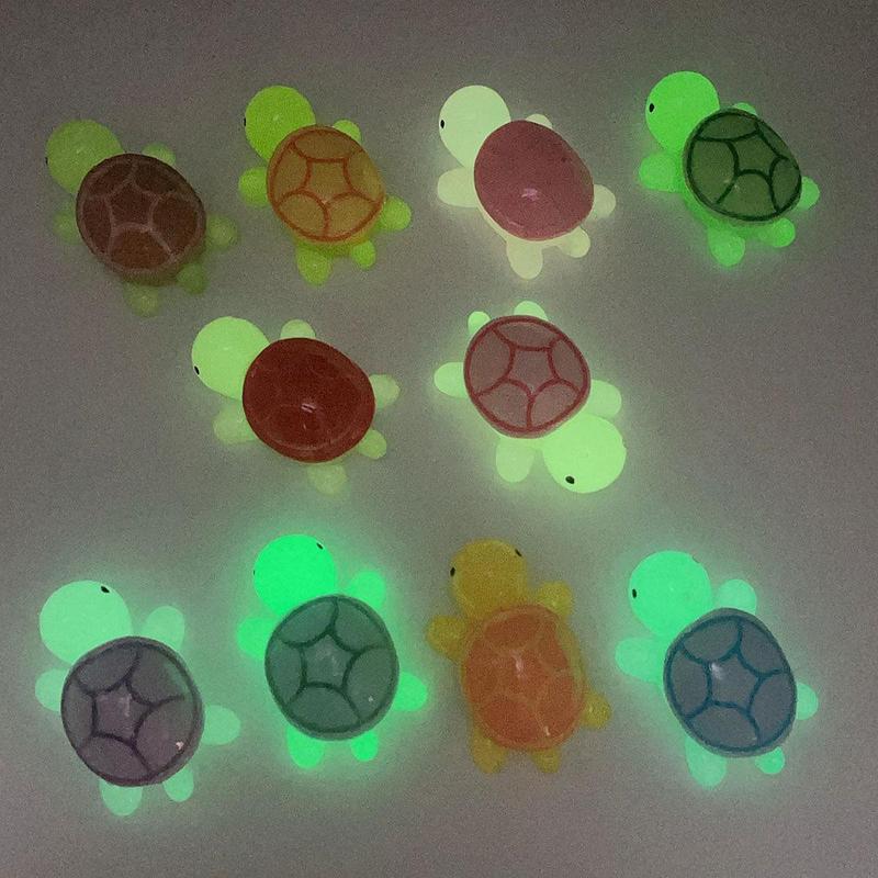 Combo 10 túi mù charm phát sáng rùa, rùa in hình, em bé trái cây về nhà tự mở (Mở trên live là 6 túi)