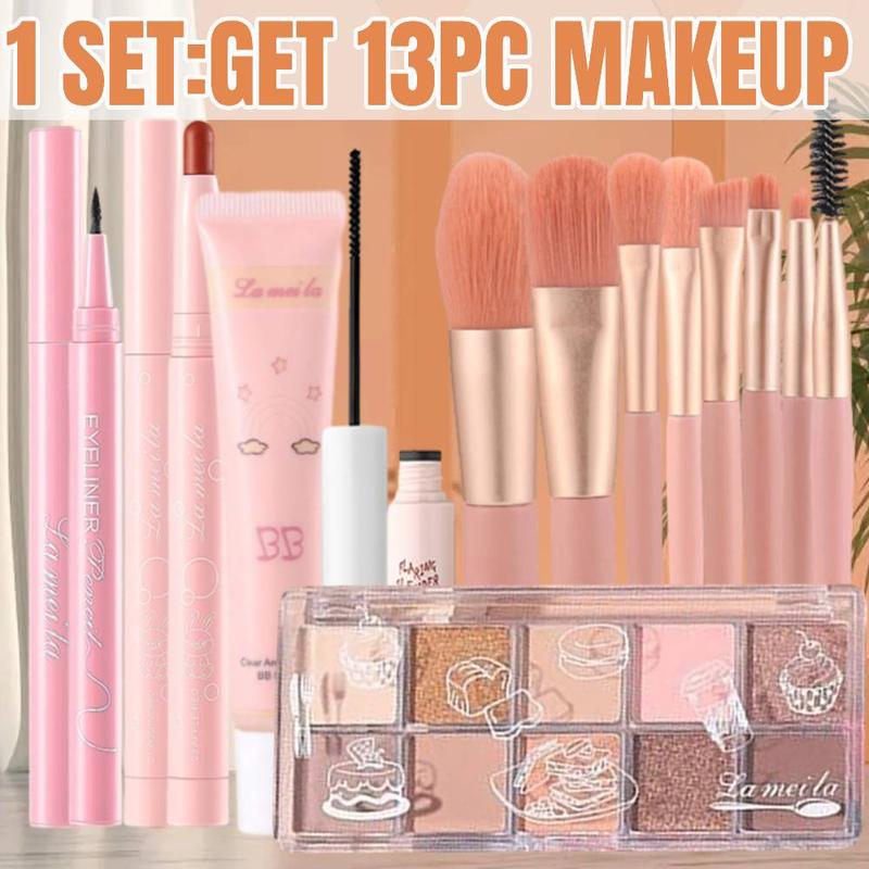 Bộ Trang Điểm, 13 Chiếc, Bao Gồm Kem BB, Tấm Che Mắt 10 Màu, Son Môi, Mascara, Kẻ Mắt, Phấn Đánh, Giúp Bạn Có Được 13 Món Mỹ Phẩm Trong 1 Gói, [Thanh Toán Khi Nhận Hàng]