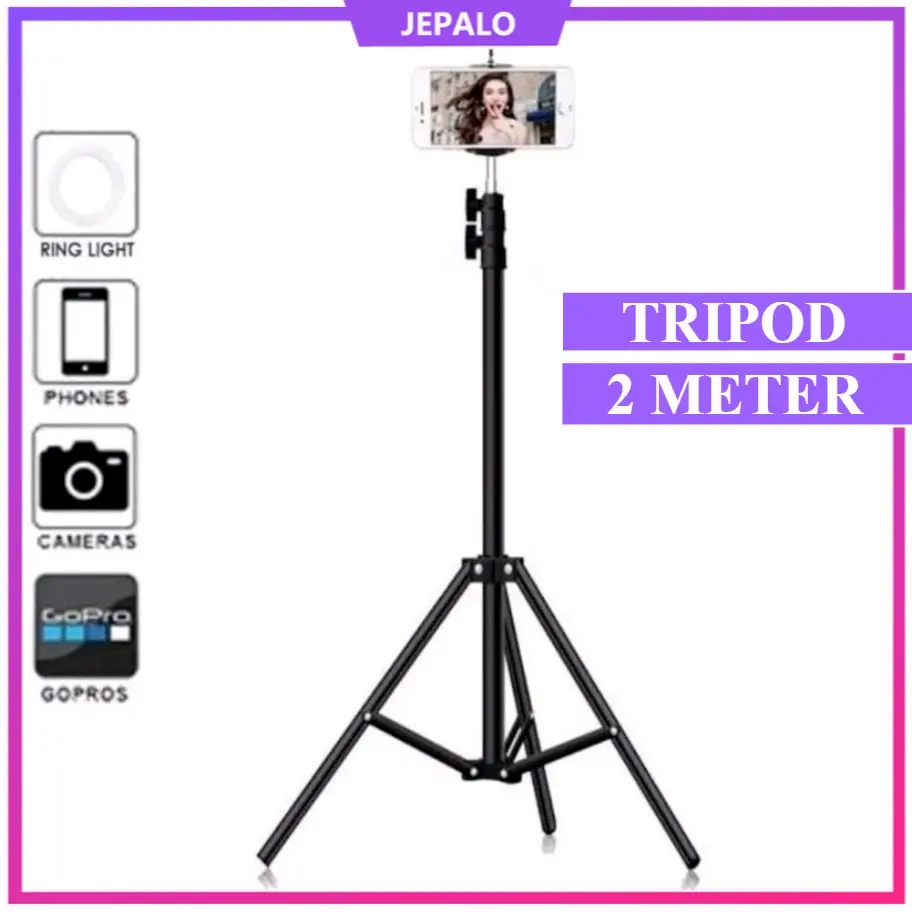 Tripod 2 Meter Tripod HP 2M Free Holder U Tripod Kamera Free Holder U