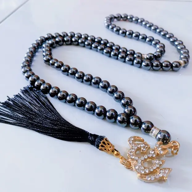 Tasbih Batu Bustin Hitam isi 99 Butir variasi lazadz Allah