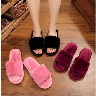 Dép lông mang trong nhà giữ ấm chân- Dép lông đế cao su chông trơn trượt DéP Slipper