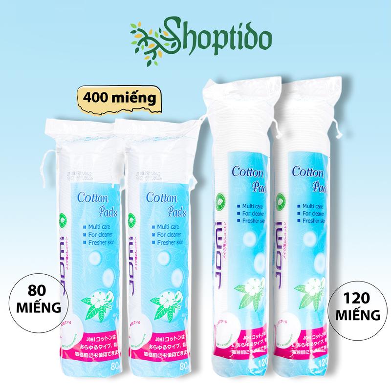  Combo 4 bông tẩy trang Jomi Nhật Bản 400 miếng NPP Shoptido Skincare Làm Đẹp Da 