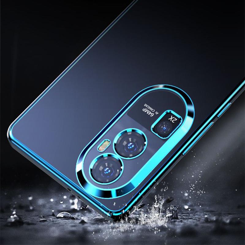 Product Introduction of Luxury Electroplating Transparent Phone Casing For OPPO Reno10 Pro Plus 10Pro 10 5G Reno 10Pro+ 10 10 Pro 2023  Lens All-inclusive Shockproof Hard Phone Case Protective Back Cover 17