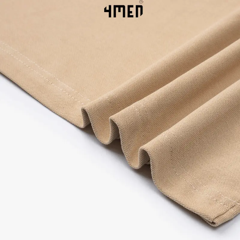 Áo polo nam trơn basic 4MEN PO066 ngắn tay, vải cá sấu thấm mồ hôi, thoáng mát, mềm chống nhăn, co giãn thoải mái Menswear Có Cổ Shirt 8