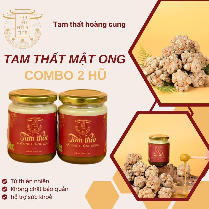 combo mua 1 hũ tặng 1 hũ tam thất tinh nghệ mật ong hoàng cung ( Tặng phới+ tặng túi ) 2