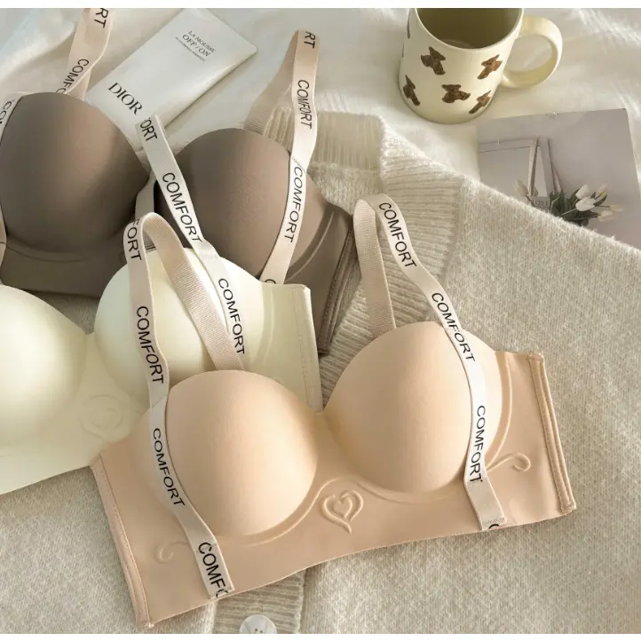Đồ Lót, Áo Nâng Ngực Trên, Dành Cho Nữ, Chống Chảy Xệ, Không Có Vòng Thép, Tập Hợp Ngực, Bộ Áo Ngực Gợi Cảm, Ngực Nhỏ Nhìn To