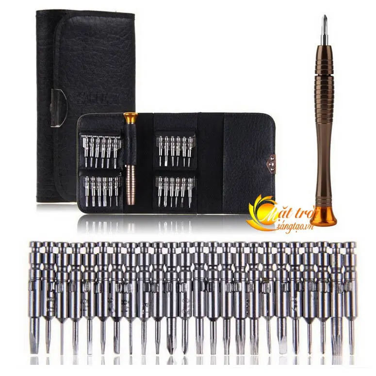 Dụng Cụ Sửa Chữa Đa Năng 46 Chi Tiết-Bộ Tovit Bỏ Túi Nhỏ Gọn Tháo Sửa Điện Thoại Laptop 24 Đầu Kèm Bao Da 3
