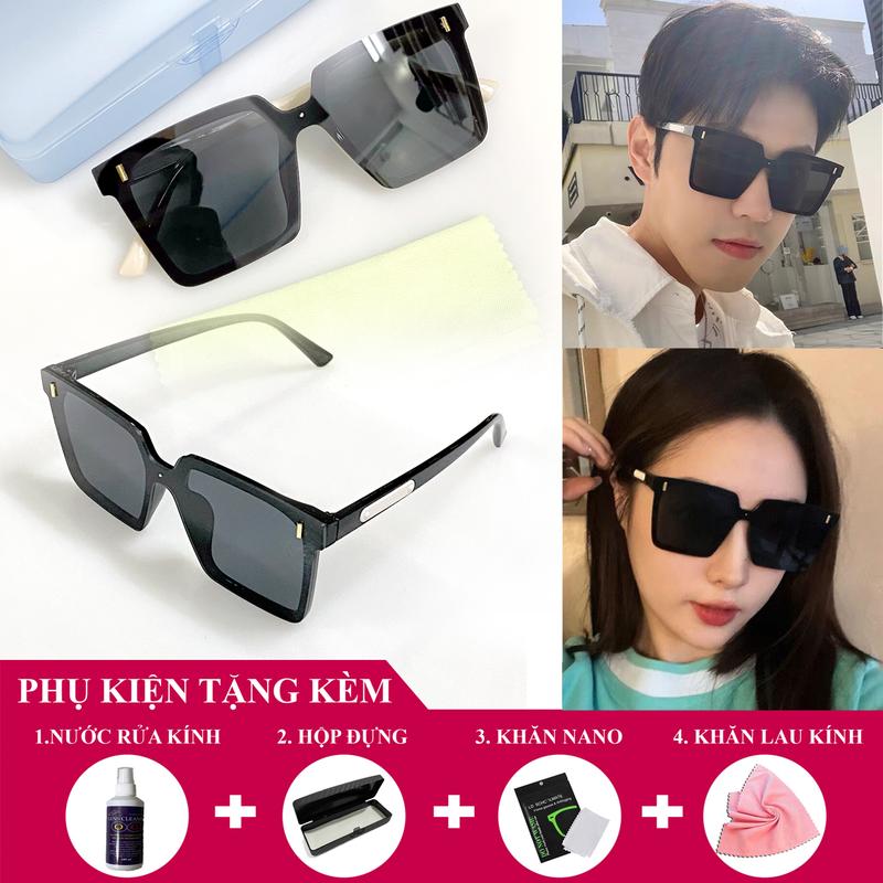 MÃ L3 Kính râm mắt vuông góc cạnh sang chảnh mát thời trang nam nữ unisex hottrend cao cấp bản lề hợp kim chắc chắn
