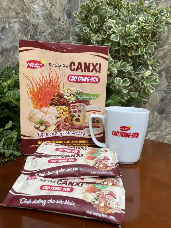 Bột Sữa Hạt CANXI CAO TRUNG SƠN Tặng 1 Ly sứ Chua Đường 4
