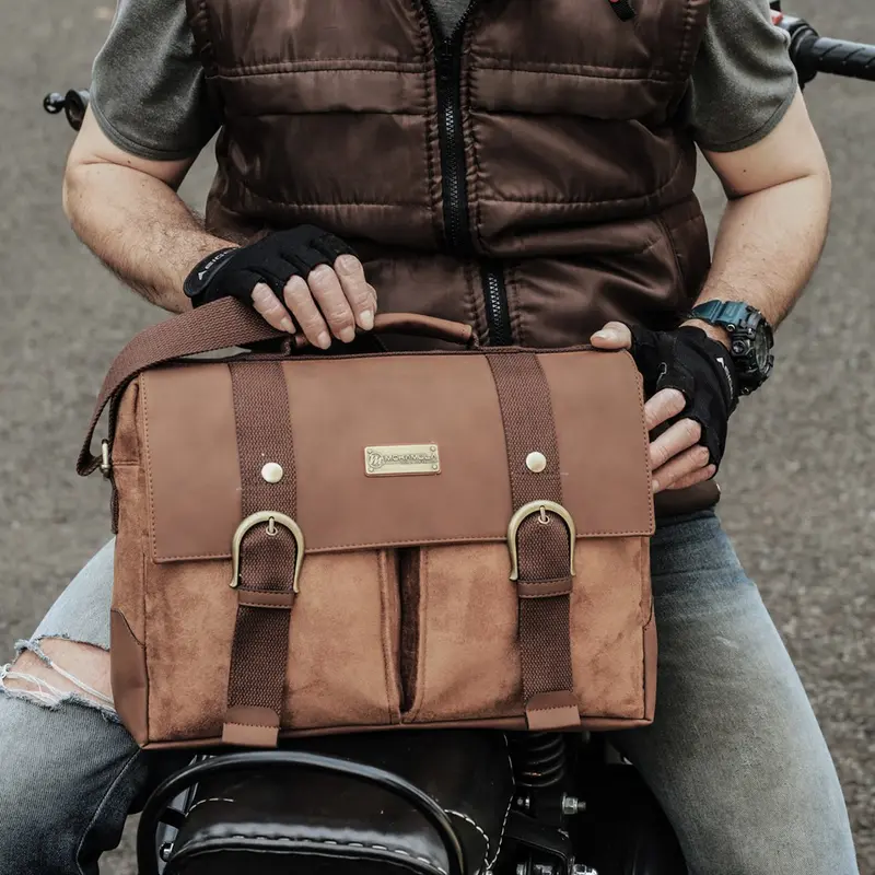 MAGE Postbag Messenger Bag | Tas Selempang Pria Premium | Sling Bag Sintetis Leather | Fit in Laptop 16 Inch 7