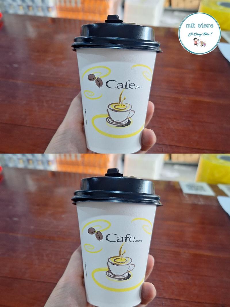 Product Introduction of Combo 100 Cốc Cafe 280ml Kèm Nắp Đen- Ly đựng cafe nóng đá cứng cáp 1