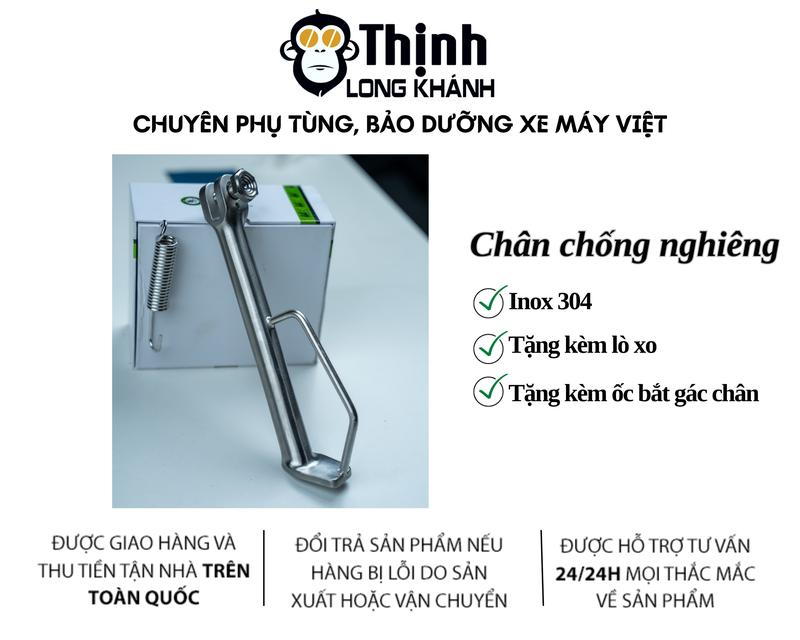 CHÂN CHỐNG NGHIÊNG INOX 304 - FULL PHỤ KIỆN