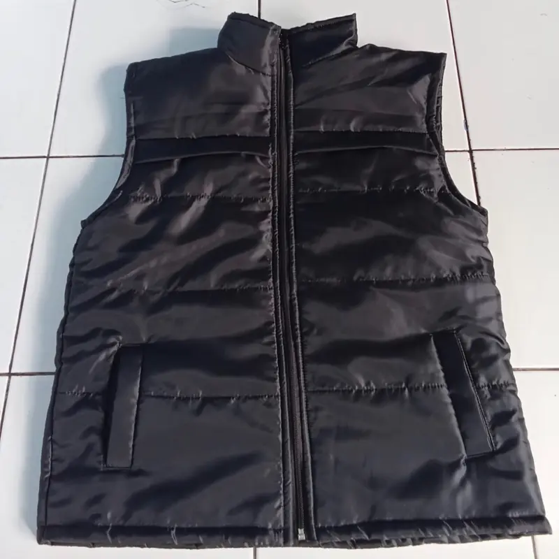 Rompi Pria Wanita Dewasa Polos 1 Warna Garis Hitam Navy Ukuran Size L XL Jaket Jacket Rompi Vest Bodyvest Mantel Motor Biker Bikers Bahan Soft Parasut Despo Dacron Tebal Lembut Pelindung Dada Anti Angin Furing Korea Polos Hitam Keren cuci kering size m bi 7