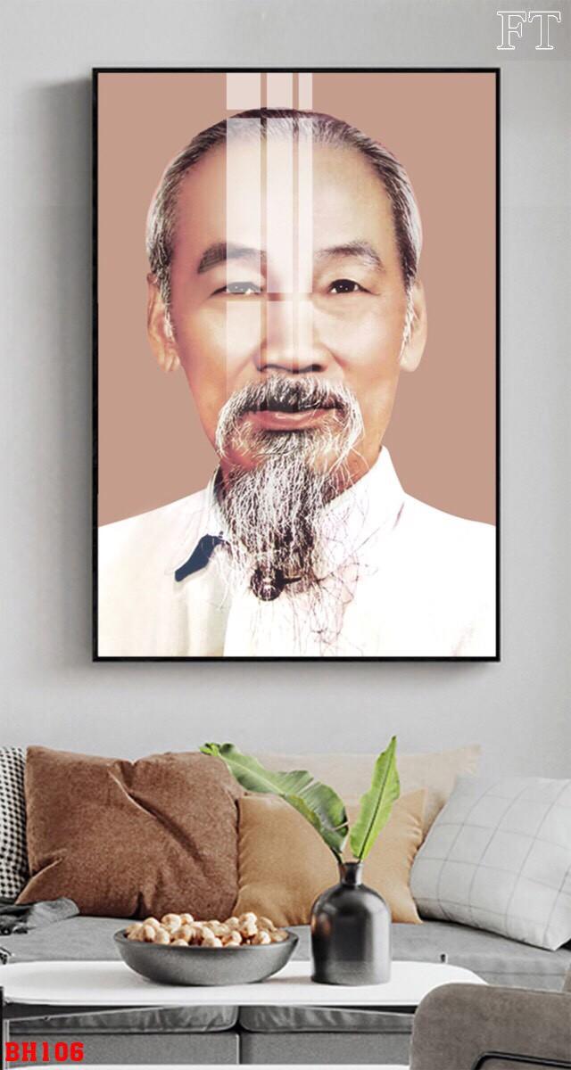 Product Introduction of Tranh tráng gương Bác Hồ Bác Giáp 35x50cm mã G1 Gỗ Hiện đại 7
